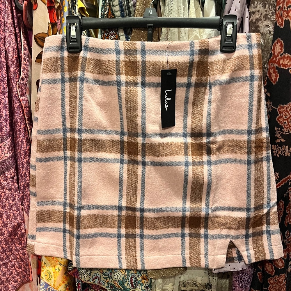 Plaid mini skirt